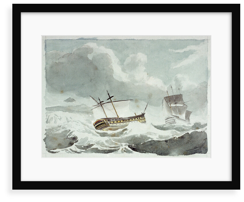 The 'Vanguard' disabled and in tow by the 'Alexander', 22 May 1798 by William Innes Pocock