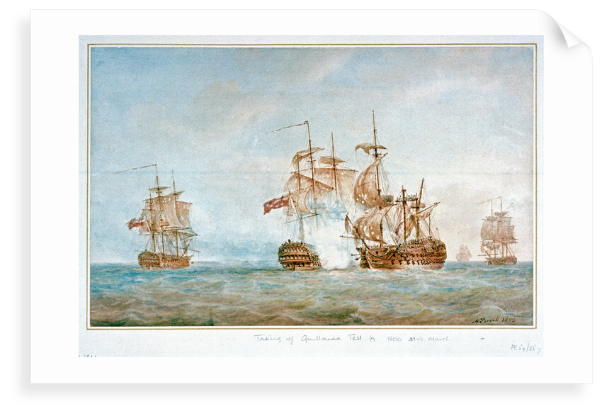 The capture of the 'Guillaume Tell', 31 March 1800 by Nicholas Pocock