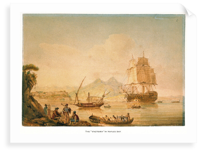 The 'Victory' in Naples Bay, 25 June 1804 by Nicholas Pocock