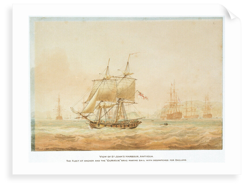View of St John's Harbour, Antigua, 1805 by Nicholas Pocock