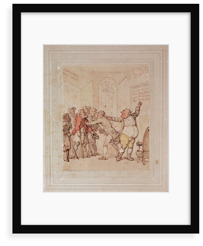 Navy agent refusing to pay prize money by Thomas Rowlandson