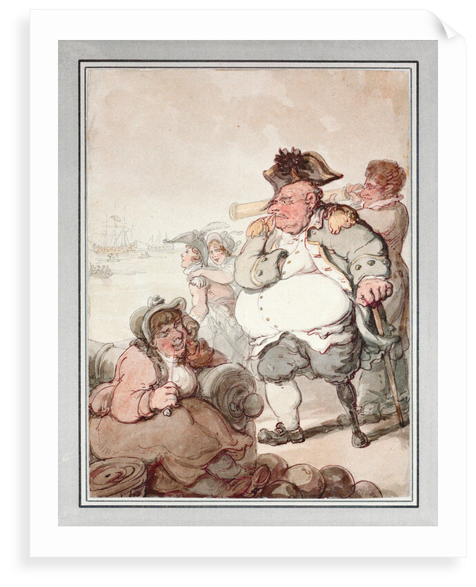 Admiral Pasley, the 'Tough Old Commodore'. 'The bullets and gout have knocked his hulk about' by Thomas Rowlandson