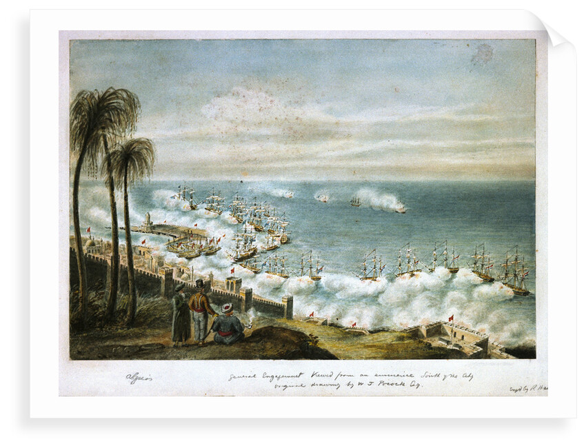 Bombardment of Algiers, 1816 by William Innes Pocock