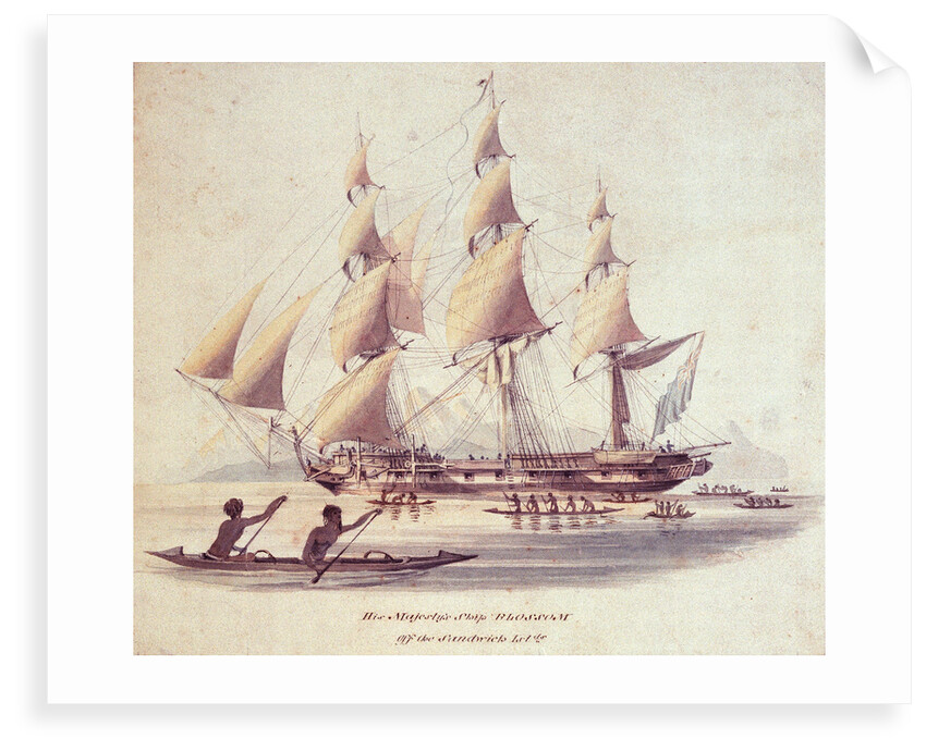 His Majesty's ship 'Blossom' off the Sandwich Islands by William Smyth