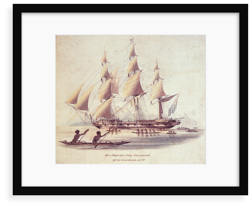 His Majesty's ship 'Blossom' off the Sandwich Islands by William Smyth