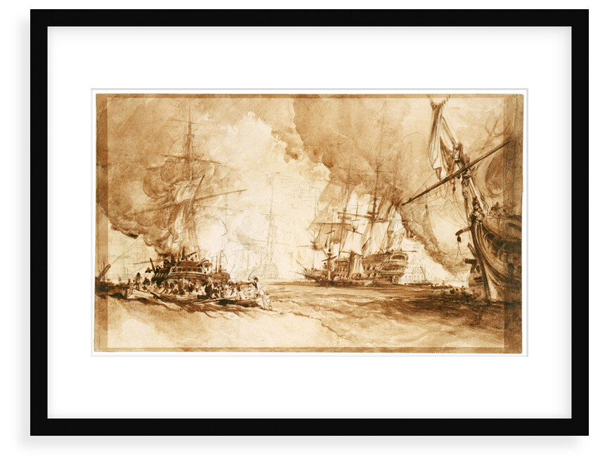 Study for the painting of Bombardment of Algiers, 1816 by George Chambers