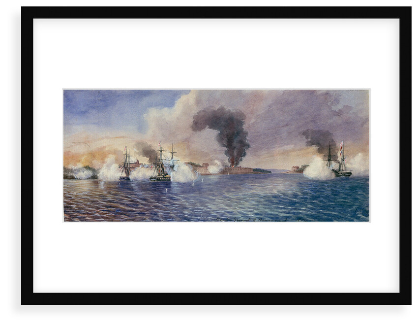 Bombardment of Bomarsund, August 1854 by Edward Hodges Cree