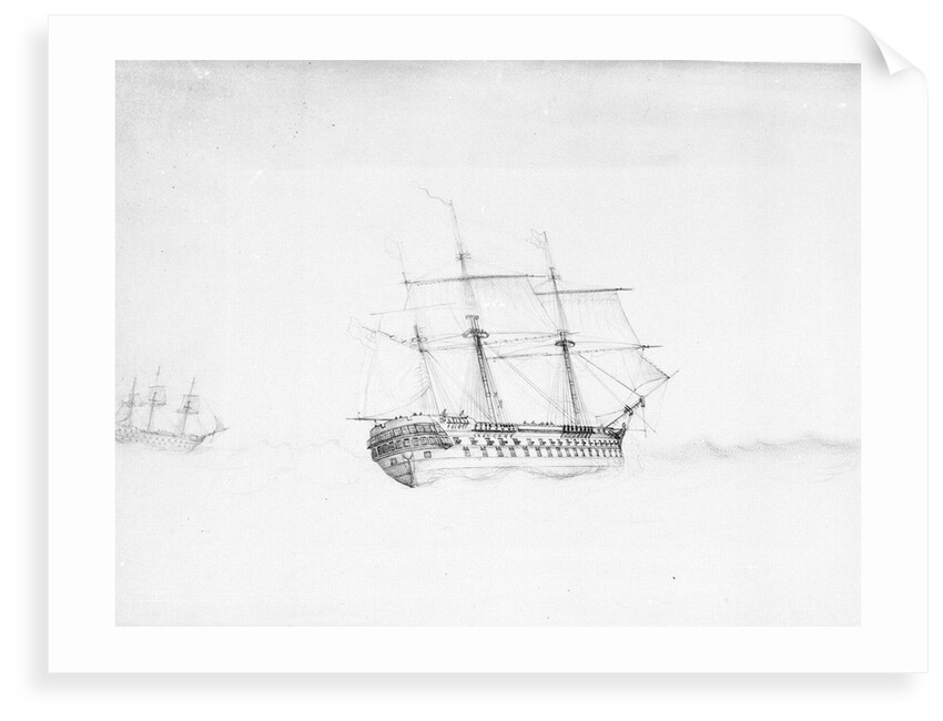 HMS 'Albion' in a gale by John 'Vallack' Tom