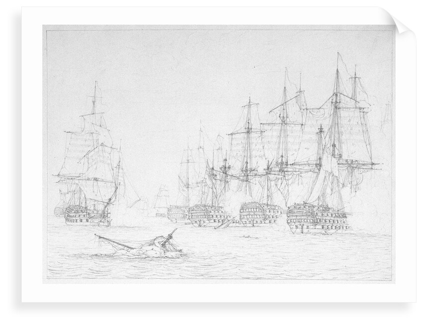 Trafalgar, 21 October 1805: 'Situation of HMS 'Bellerophon' by William Joy
