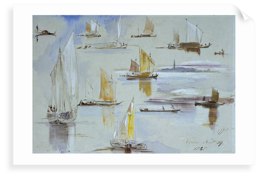 Studies of Venetian craft by Edward Lear