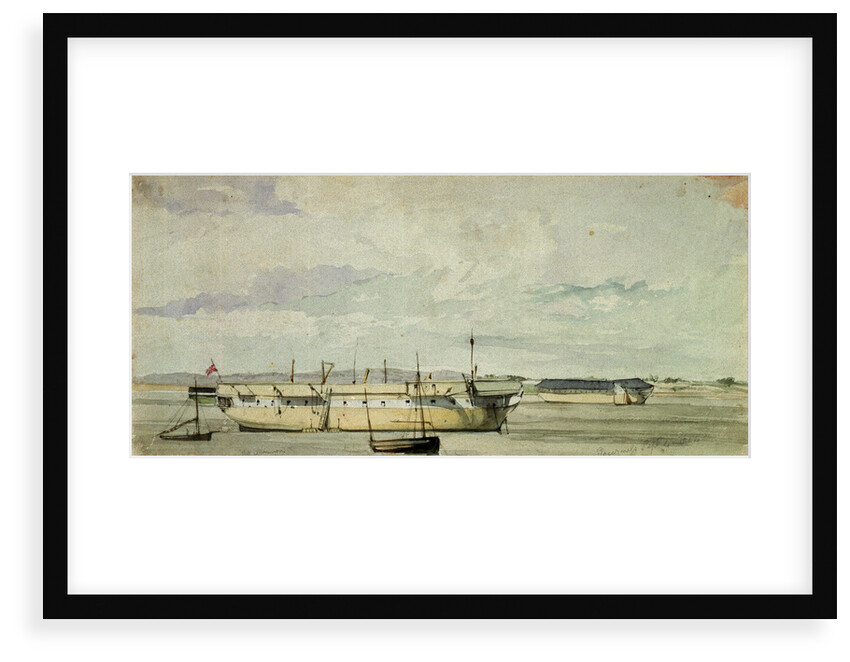 The 'Shannon' as a hulk at Sheerness, 4 September 1844 by George Pechell Mends