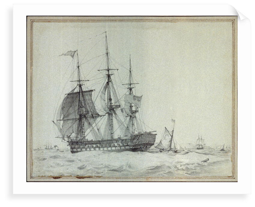 The East Indiaman 'Thames' by Edward William Cooke