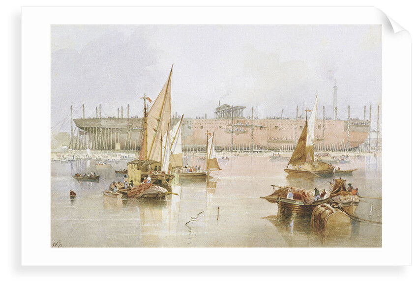 The building of the 'Great Eastern', 1857 by John Wilson Carmichael