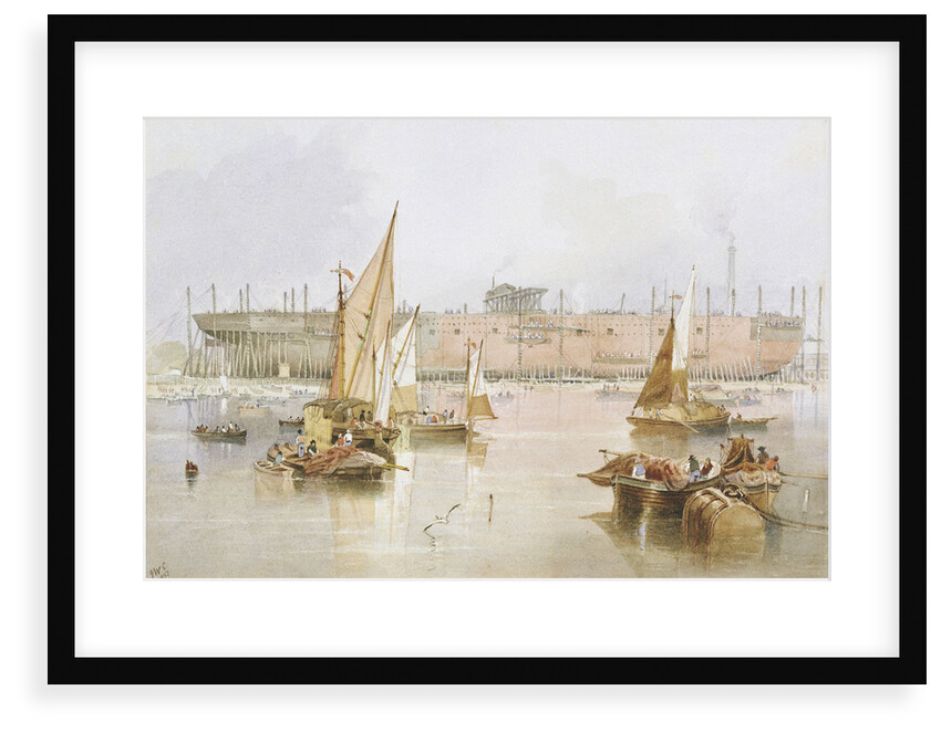The building of the 'Great Eastern', 1857 by John Wilson Carmichael