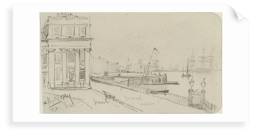 Greenwich Pier from the end of King Charles block by Thomas Bush Hardy