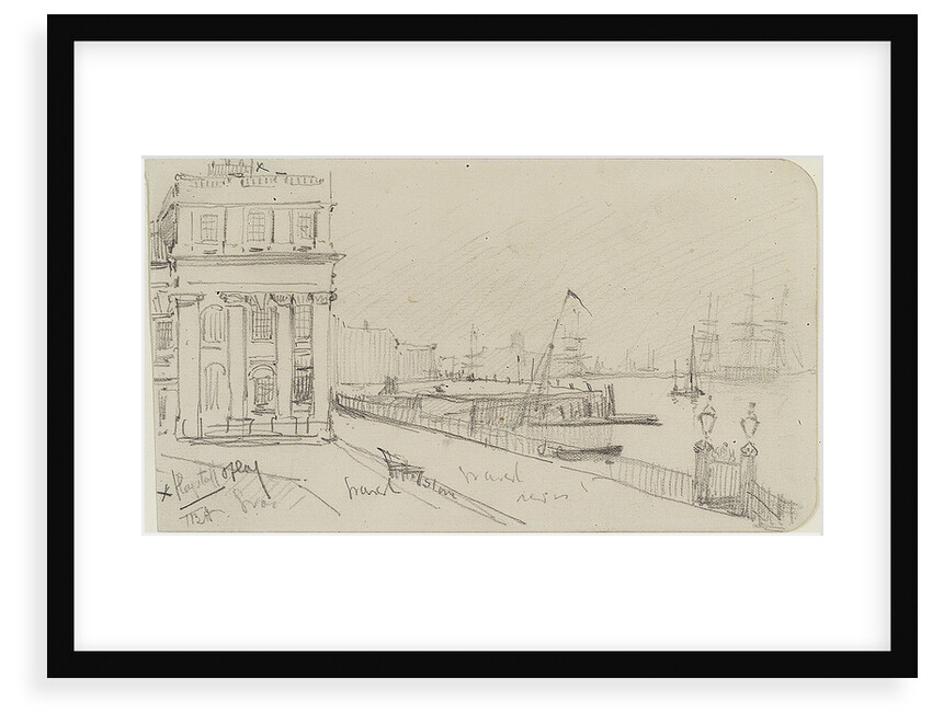 Greenwich Pier from the end of King Charles block by Thomas Bush Hardy