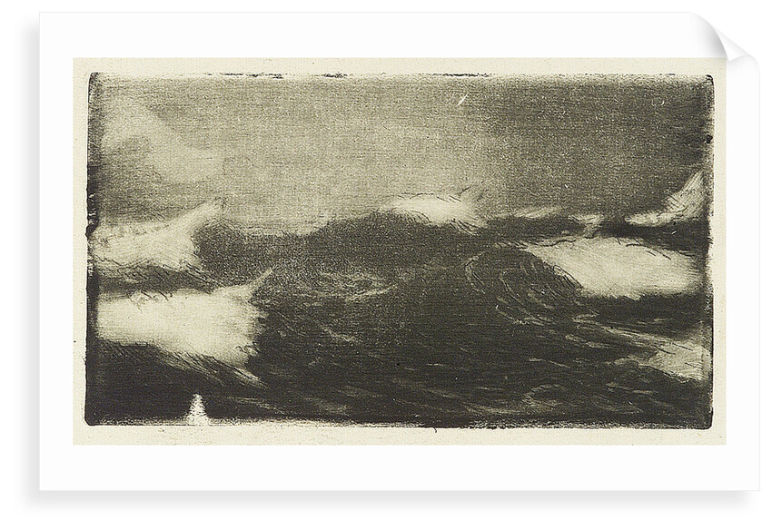 Seascape - grey-black rollers 1 by John Everett
