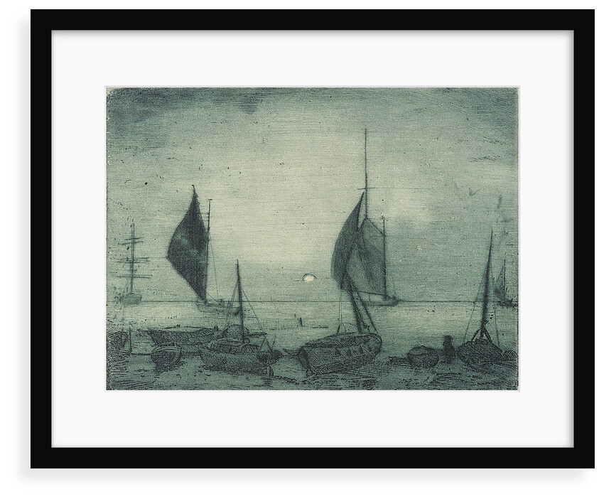Small sailing craft on the beach at Poole 1 by John Everett