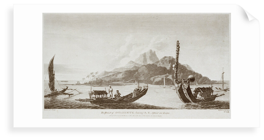 The island of Otahiete bearing southeast distant one league by William Hodges