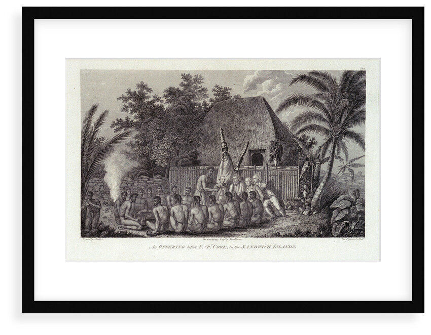 An offering before Capt Cook, in the Sandwich Islands by John Webber