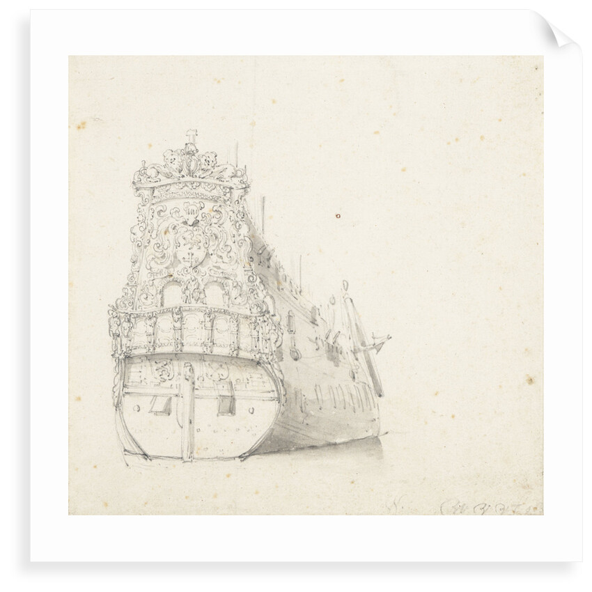 Portrait of the 'Zutphen' by Willem Van de Velde the Younger