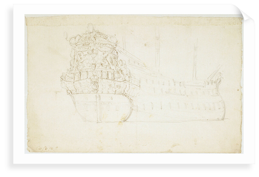 Portrait of the 'Zeven Provincien' by Willem Van de Velde the Younger