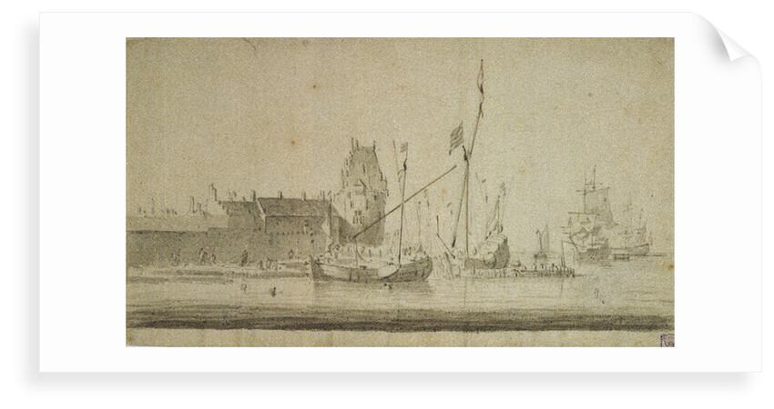View of Enkhuizen by Willem Van de Velde the Younger
