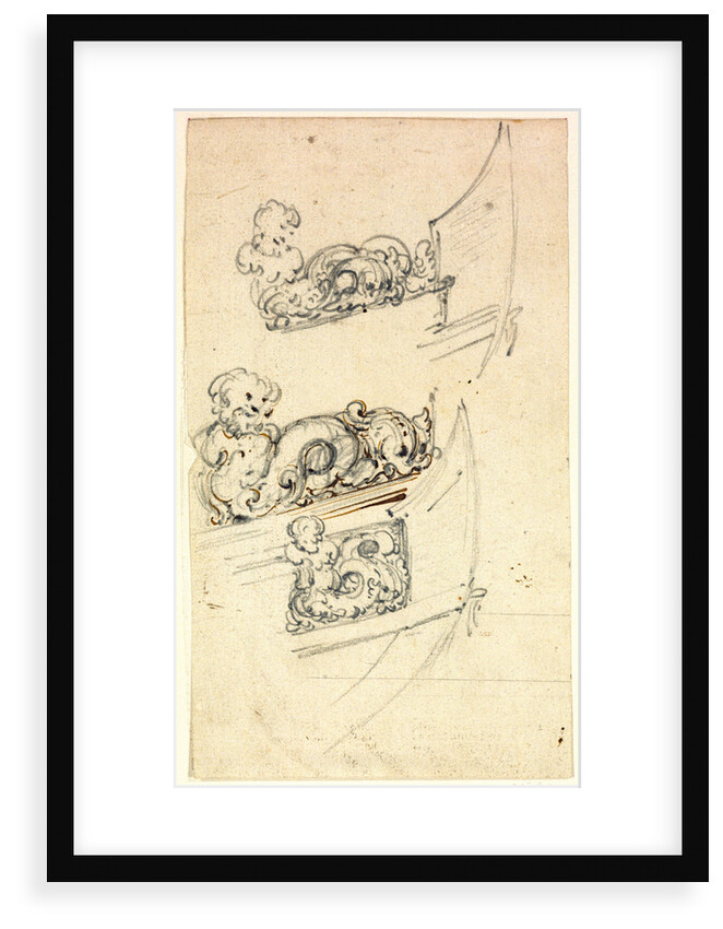 Decoration of the head (for a yacht to be built for the Van de Veldes) by Willem Van de Velde the Younger