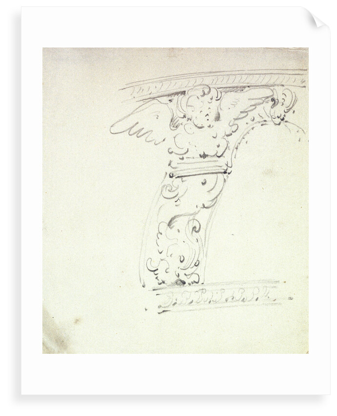 Decorated mullion for stern by Willem Van de Velde the Younger