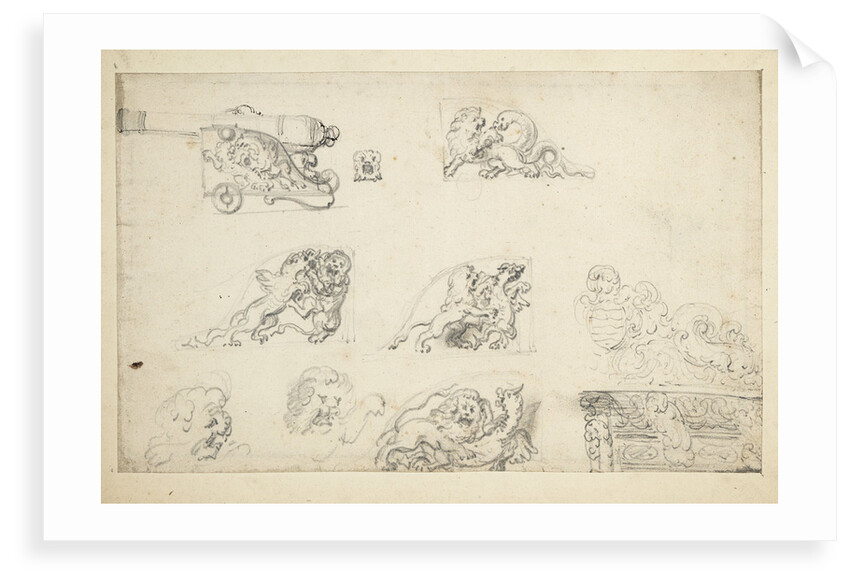 Decoration for a gun carriage by Willem Van de Velde the Younger