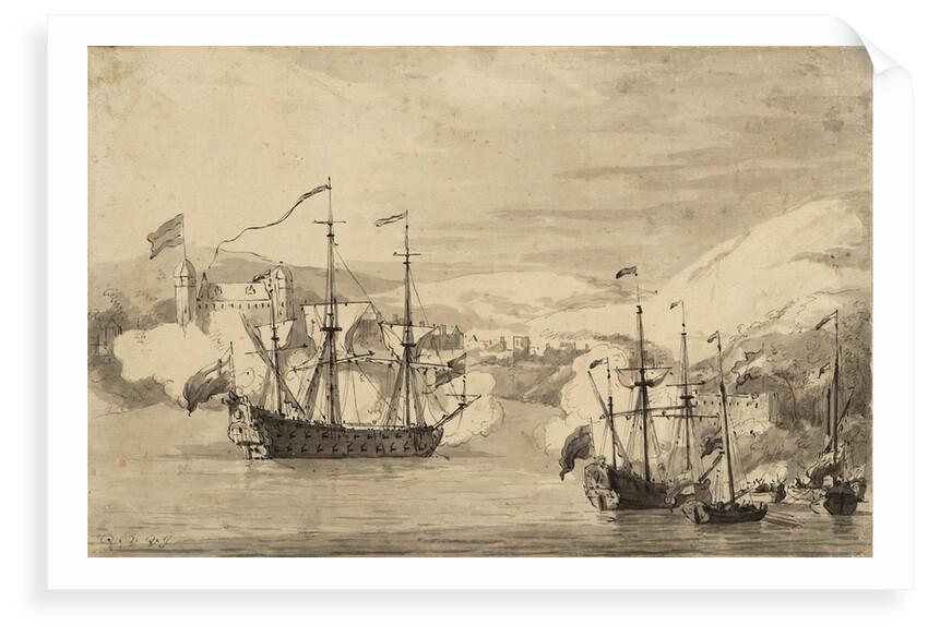 The capture of Tobago? by Willem Van de Velde the Younger