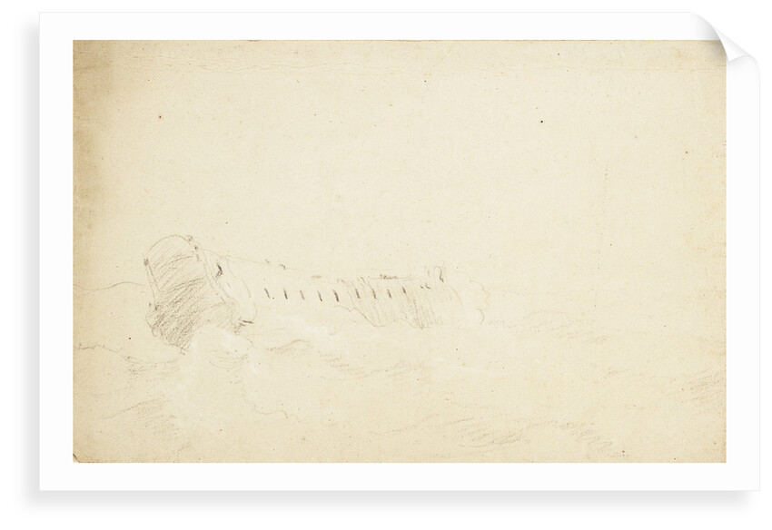 An English two-decker in a strong breeze by Willem Van de Velde the Younger