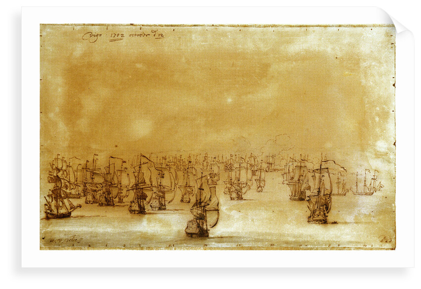 The action at Vigo from the westward by Willem Van de Velde the Younger