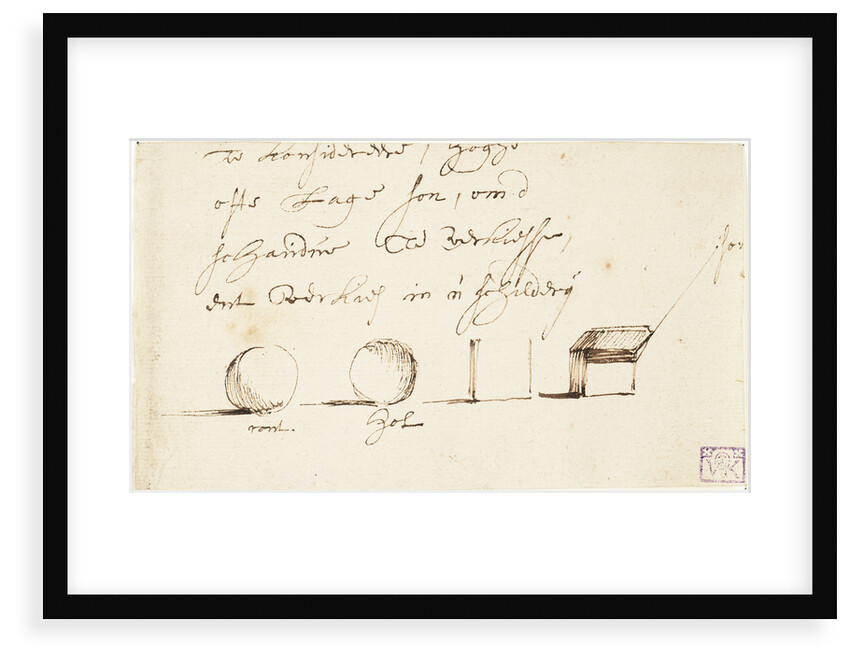Studies of shadow on square and round objects by Willem Van de Velde the Younger