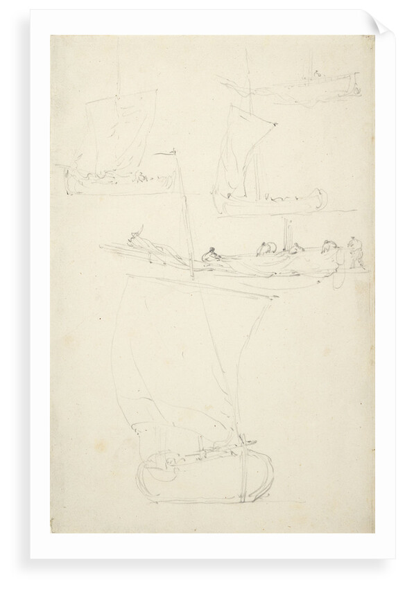 Sketches of a hoeker by Willem Van de Velde the Younger