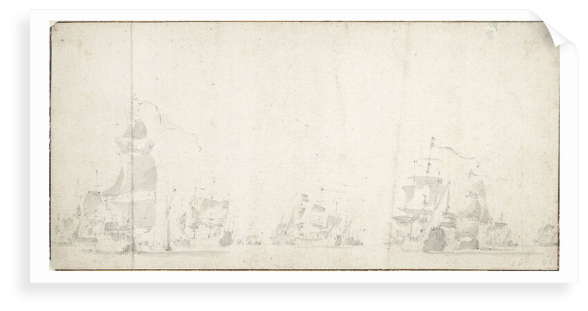 De Ruyter's voyage to Bergen, autumn 1665; the Dutch fleet lying by by Willem van de Velde the Elder