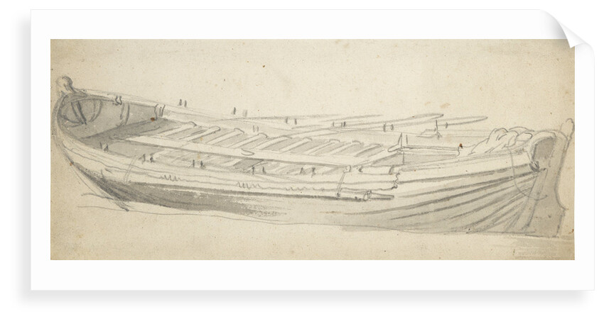 Study of a ship's barge by Willem van de Velde the Elder