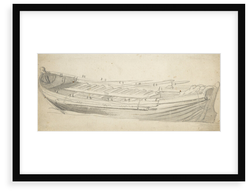 Study of a ship's barge by Willem van de Velde the Elder