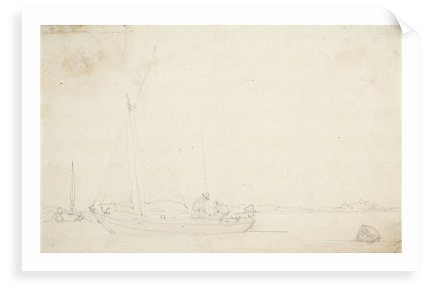 A kaag becalmed by Willem Van de Velde the Younger