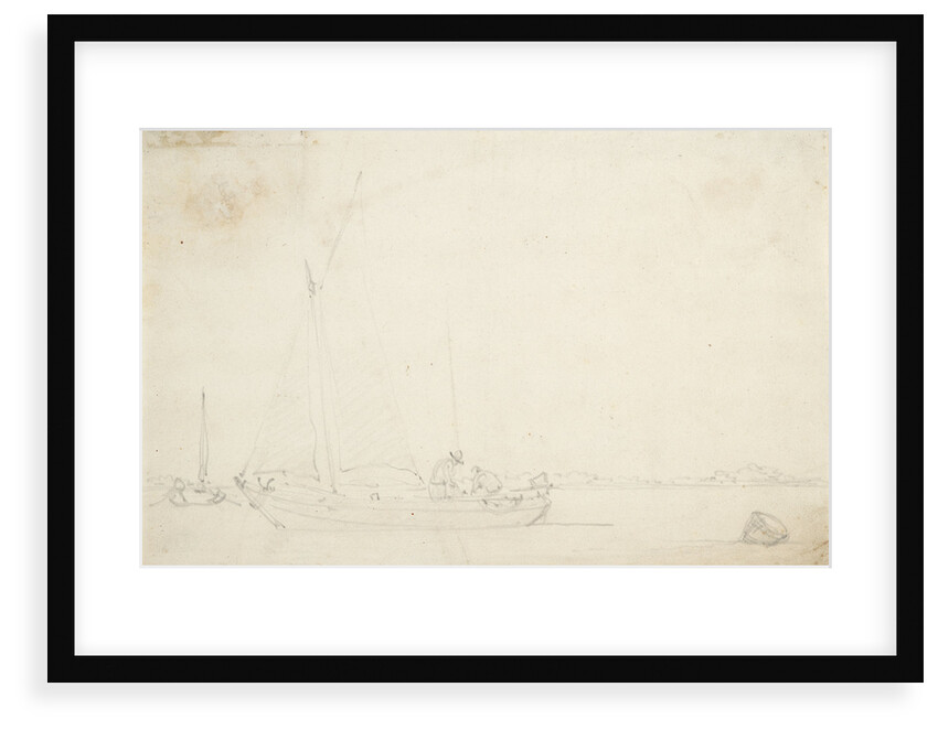A kaag becalmed by Willem Van de Velde the Younger