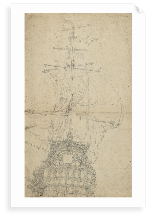 Portrait of the 'Utrecht' by Willem van de Velde the Elder
