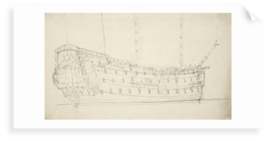 Portrait of the 'St Andrew' by Willem Van de Velde the Younger