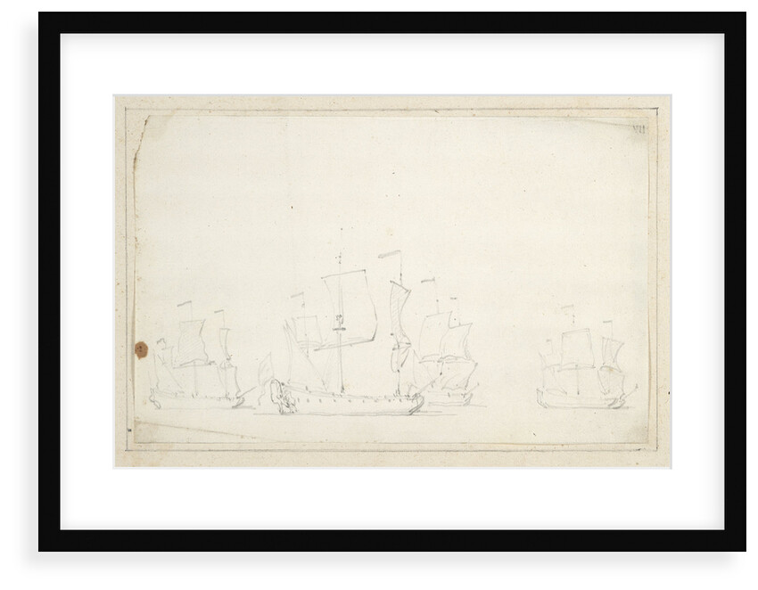 English ships in stays by Willem Van de Velde the Younger