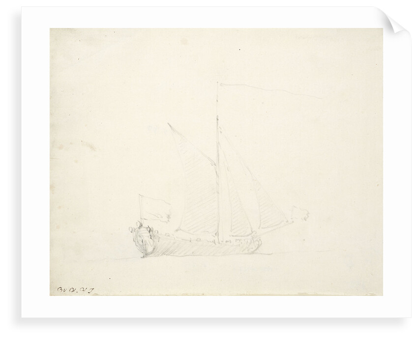 An English yacht before the wind by Willem Van de Velde the Younger