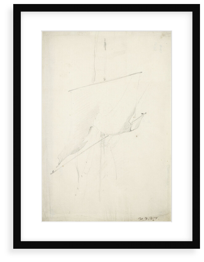 The loosed topsail of a yacht by Willem Van de Velde the Younger