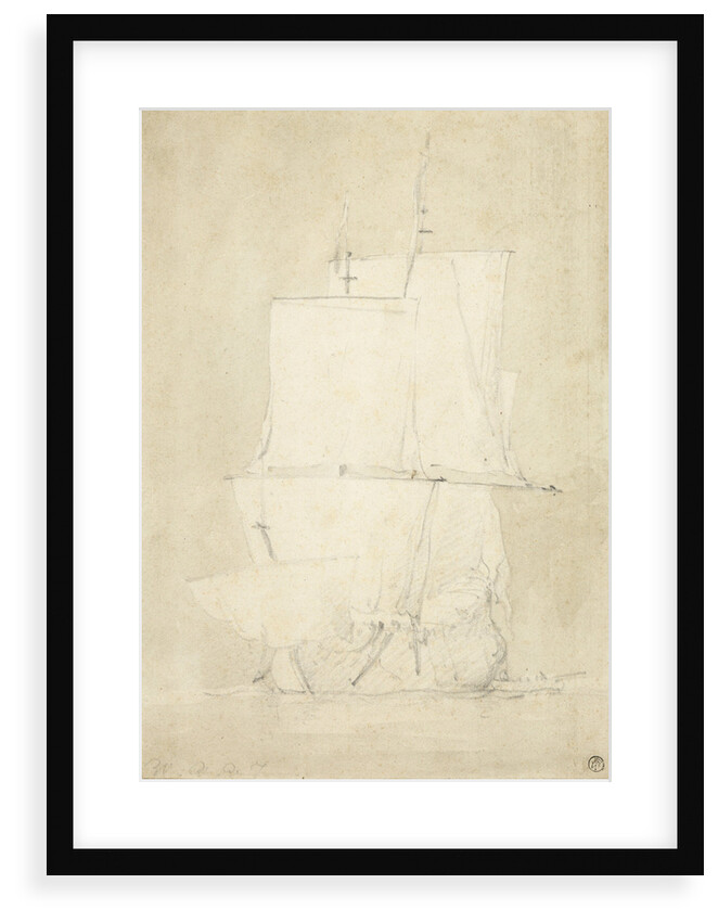 An English ship becalmed by Willem Van de Velde the Younger