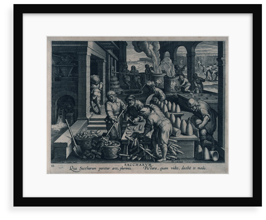 Saccharum. Qua Saccharum paretur arte, plurimis. Pictura, quam vides, docebit te modis. (Gunpowder) by Johannes Stradanus