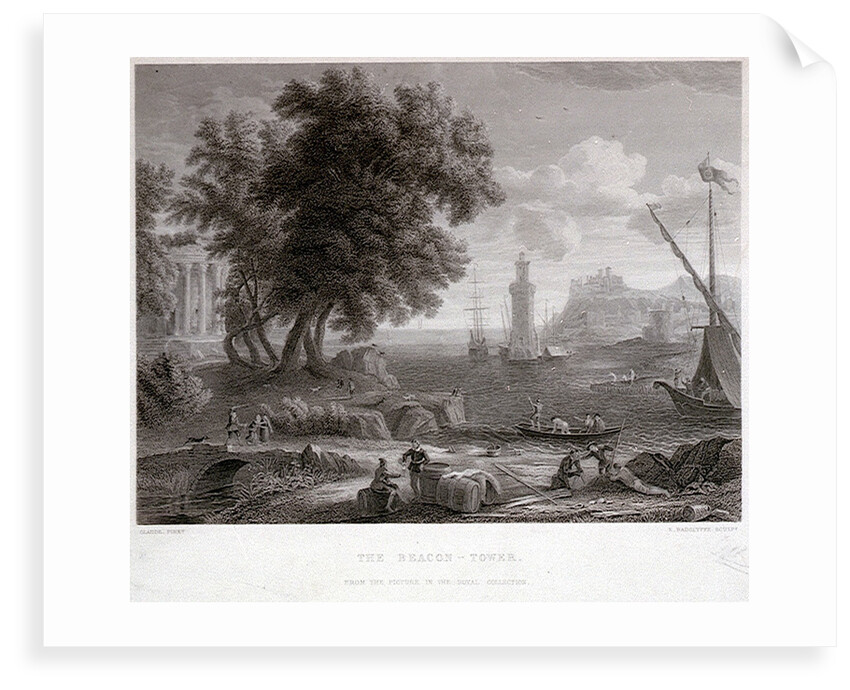 The Beacon-Tower, from the 'Picture in the Royal Collection by Claude Gellee
