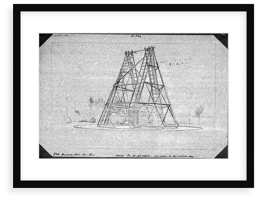 Slough. The 40ft reflector just before its demolition, 1840 by John Frederick William Herschel