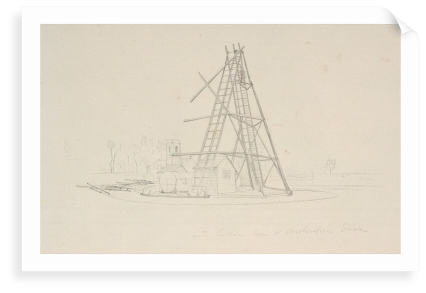 Slough. The 40ft reflector in process of demolition by John Frederick William Herschel